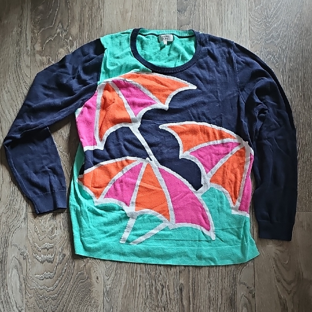 Vibrant Umbrella Design Sweater